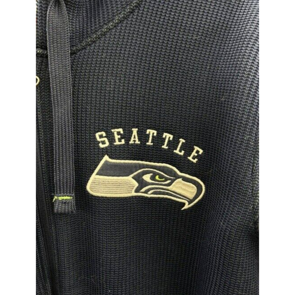 Mens NFL Seattle Seahawks Fleece Sherpa Lined Zip Up Thermal Jacket Size Small - Picture 2 of 12